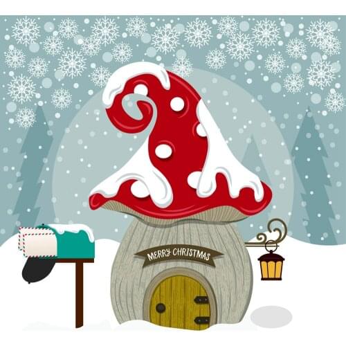Christmas Card With Cute Gnome House Scrapbooking Paper Metal Craft Dies For Card Making Cut Dies 2021 Embossing New