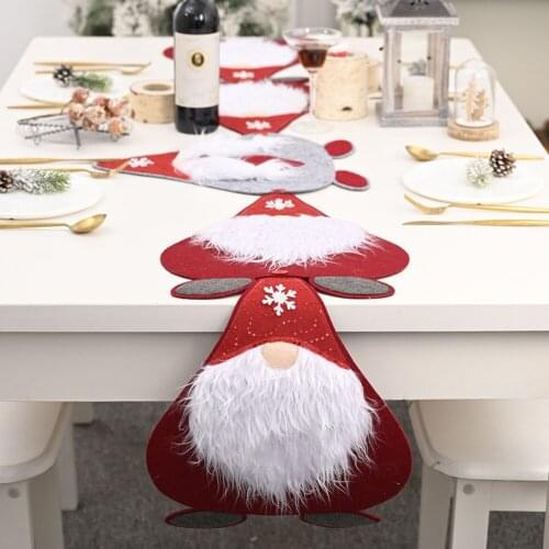 Christmas Table Runner Cover Cloth Xmas Tablecloth Decoration Fabric Dining Tablemat Christmas Decorations For Home