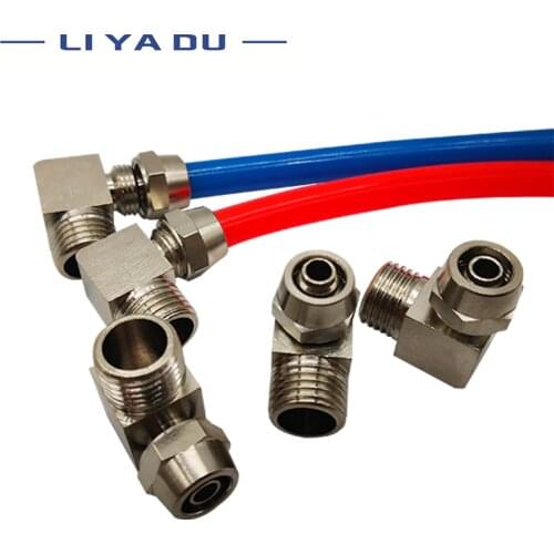 PL4 6 8 10 12mm Pipe Tube to -M5 M6 1/8 1/4 3/8 1/2 trachea Quick screw connector copper pneumatic components Fast twist joint