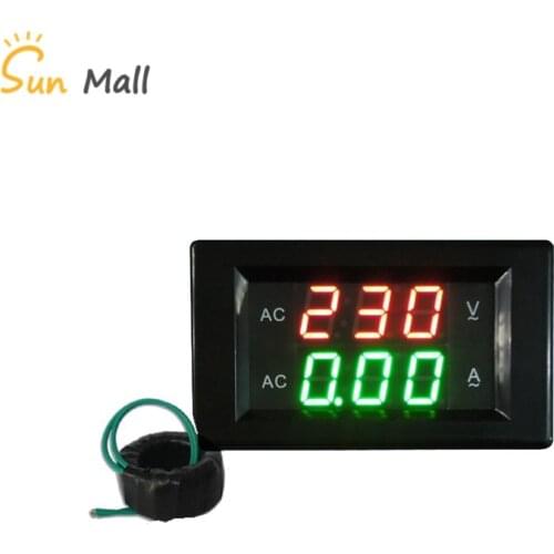 High Quality AC220V/AC60-300V 50A/100A AC Voltmeter Ammeter AC Digital Display AV/AC two-in-one double Function