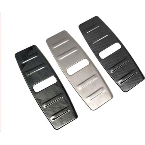 Carbon Black Fiber Protect Strips Trim Front Trunk Sill Plate Guard Stainless Steel Hood Lock Cover Protector for Tesla Model 3