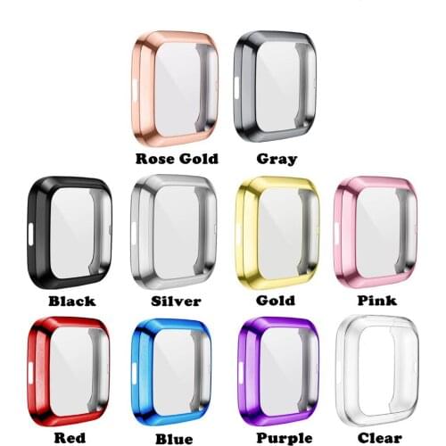 TPU Screen Protector Case for Fitbit Versa 3 versa1/2 versa lite All-Around Ultra Slim Soft TPU Watch Cover Protective Shell
