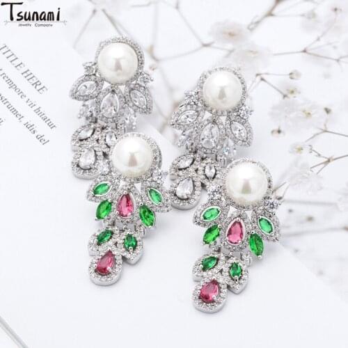 2021 New Arrived Creative Fashion Wedding Party Daily Popular Romantic Fine Jewelry Earrings Women Zircon Stone Romantic Fine