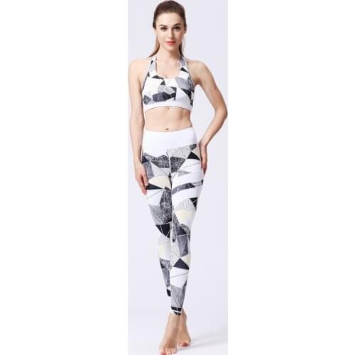 Women Sexy Sport Set Fitness Running Suit Gym Workout Clothes Leggings Fitness Vest Trousers 2 Piece Suit Pants Tops Trousers