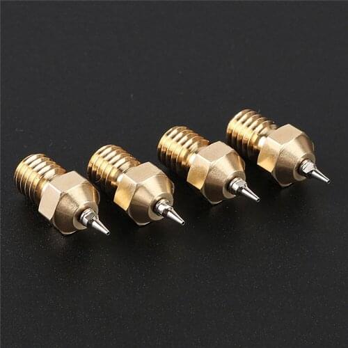 0.2/0.3/0.4/0.5mm Airbrush Nozzle Adapter Kit for 3D Printer Extruder V6 Heating Block Hotend Accessories