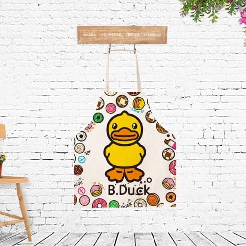 1pcs B . Duck Childrens aprons drawing Anti-wearing smock Sleeveless Painting clothes aprons funny kids cute aprons Linen bib