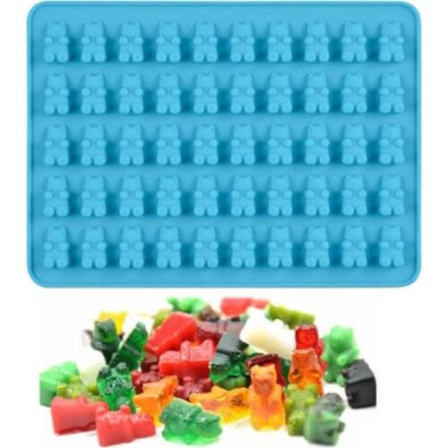 1PC Colorful Cute Cartoon Animals Silicone Grids Gummy Bear Chocolate Mold Candy Maker Ice Tray Jelly Mould Kitchen Tools