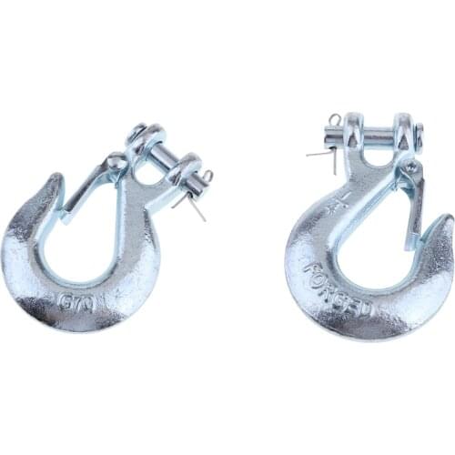 2pieces 1/4' Winch Hook with Clevis Safety Latch for Trailer ATV Boat Towing