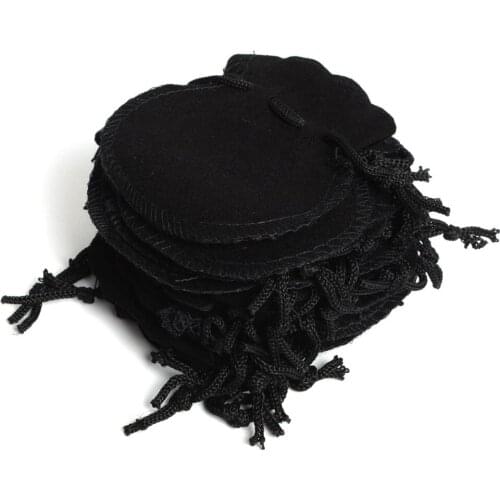 *2019 New 100pcs 70*80mm Lovely Thin Black Velvet Drawstring Pouch Bag/Jewelry Bag,Xmas/Wedding/Party Gift Bag pochette cadeau