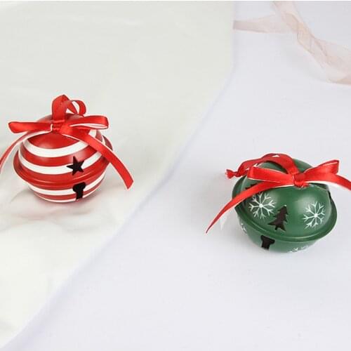 3pcs Christmas Bell Pendant Christmas Tree Ornaments Colorful Hanging Bell with Ribbon for Xmas Holiday Tree Doorway Decor