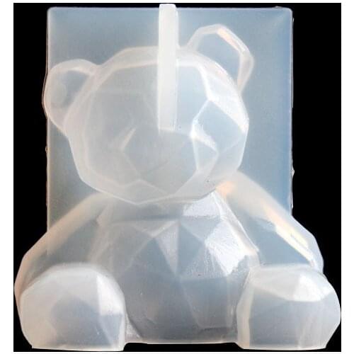 3D Silicone Mold DIY Geometry Stereo Bear Deer Animal Mold Ornament Mold Cake Decoration Toolsbaking Accessories