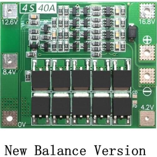 4S 40A PCB BMS Protection Board with Balance Li-ion Lithium Battery Charger 14.8V/16.8V New version 18650 battery