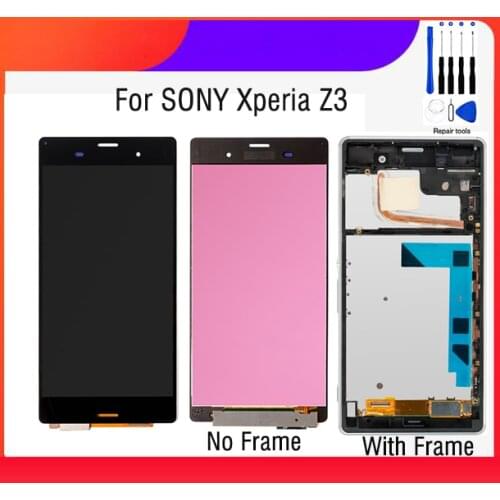 5.2" IPS For Sony Xperia Z3 D6603 D6643 D6653 LCD Display touch Screen Digitizer with Frame Assembly Original Sreen Replacement