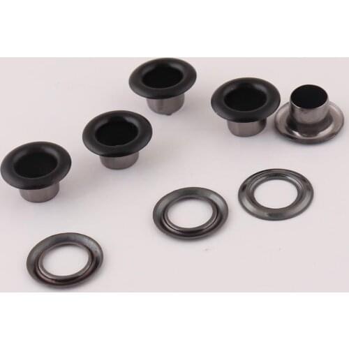 500pcs/lot 8mm outer Black Color Grommets Eyelets round shape for garment bag shoes diy hardware accessories