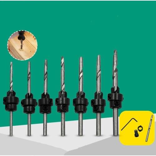 7-Piece Wood Screw Drill Woodworking Drill Cone Drill Woodworking