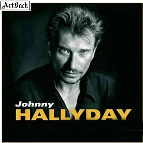 5d diamond painting "johnny hallyday" full round picture 5d diy diamond mosaic full square French singer new arrival sticker