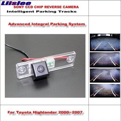 Car Intelligentized Reversing Camera For Toyota Highlander 2000~2006 2007 Rear View Back Up Dynamic Guidance Tracks