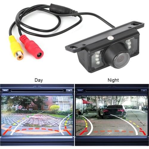 Car View Rear Camera 7LED Night Vision HD CCD Waterproof Short Plate Reversing Parking Monitor Universal 170‑Degree Wide‑Angle