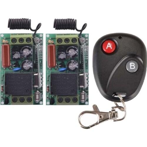 220V 1CH 10A RF Wireless Remote Control Lighting Switch System 2PCS Receiver Transmitter M4/T4/L4 Output State is Adjusted