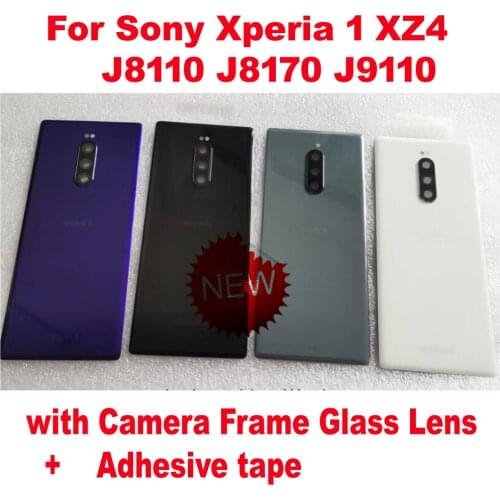 100% Best Fit 6.5'' New For Sony Xperia 1 XZ4 J8110 J8170 J9110 Glass Back Battery Cover Rear Door Case Housing Lid Phone Shell