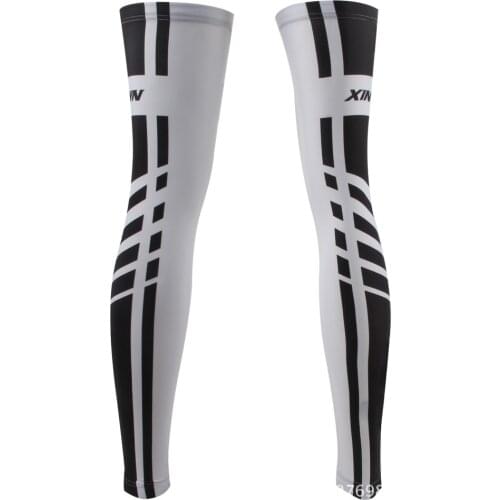 Black-White XINTOWN Women Men Bike Bicycle Cycling Leg Warmers Running Sleeve Sun UV Protection Guard Knee S-3XL CC4230