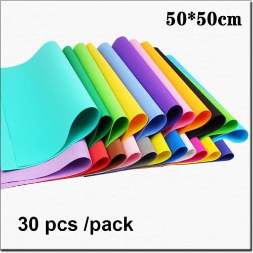 Color sponge paper 50*50cm thick 0.8mm large sheet of foam paper Manual DIY puzzle material kindergarten rubber plastic paper
