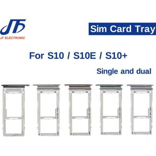50pcs SD Card Holder For Samsung Galaxy S10 S10 Plus S10+ s10e Dual & Single Sim Card Tray Holder Slot Adapter