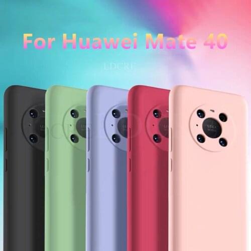 For Huawei Mate 40 Pro Case Liquid Silicone Rubber Shockproof Soft Anti-slip Soft Case For Huawei Mate 40 Pro Plus Mate 40 P40
