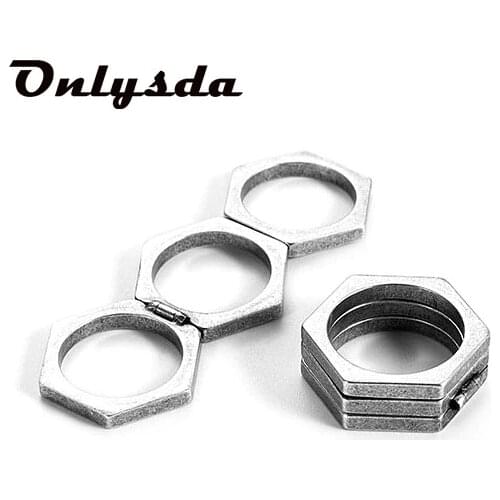 316L Stainless Steel Nordic Vikings vintage men ring Antique fashion punk geometric Finger jewelry Wholesale Man Gift OSR187