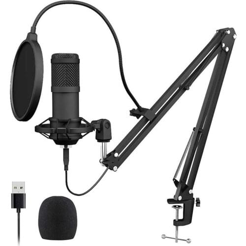 BM800 Capacitor Microphone 192KHz/24Bit Professional Microphone USB Mic for Computer Laptop Karaoke Tik Tok YouTube
