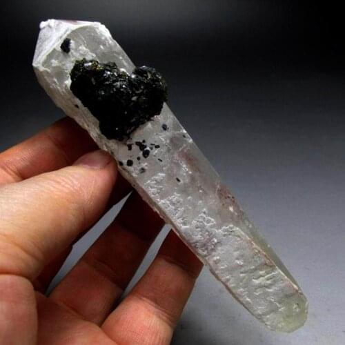 149g Quartz Double-Terminated w/Hemati+Sphalerite - crystals and stones healing Mineral specimen Home Decor feng shui decoration