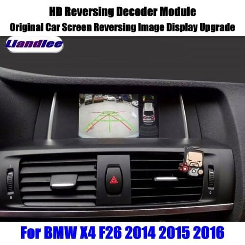 Liandlee Camera For BMW X4 F26 2014 2015 2016 HD Reverse Decoder Module Car Screen Upgrade Display Update Rear Parking CAM Image