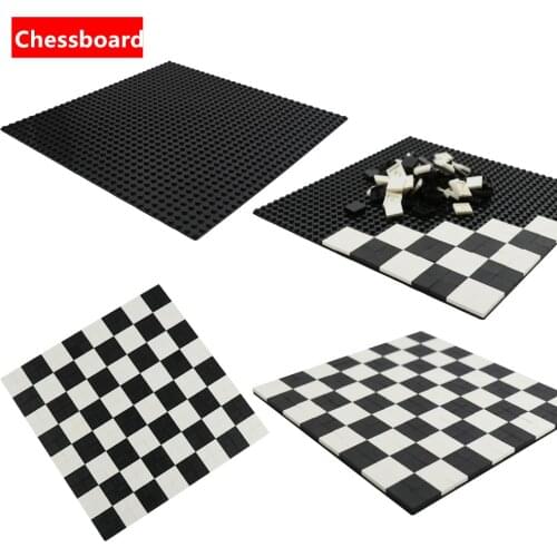 Model Building Blocks MOC Brick Flat Tiles 2 x 2 International Chess Checkboard Pieces Baseplate Base Plate 32 x 32