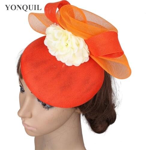 Imitation Sinamay Charming Fedora Cap For Ladies Party Fascinator Hat Flower Headpiece Gorgeous Women Fashion Headwear Ladies