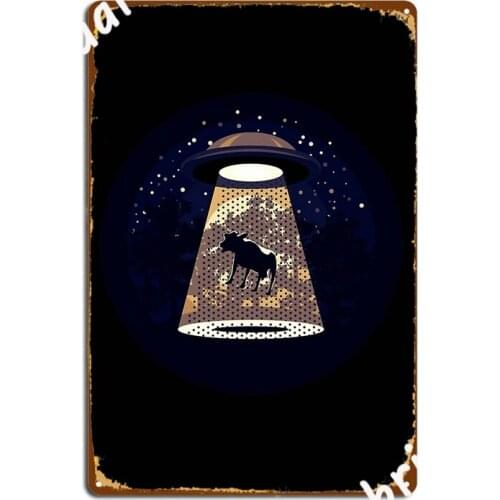 Beware Ufo Shirt Metal Signs Cinema Living Room Club Bar Printing Wall Decor Tin sign Posters