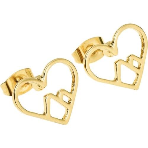 Hot sale in jewelry New Fashion Mountain earring studs Pretty Heart mountain Earring studs for Outdoor lovers