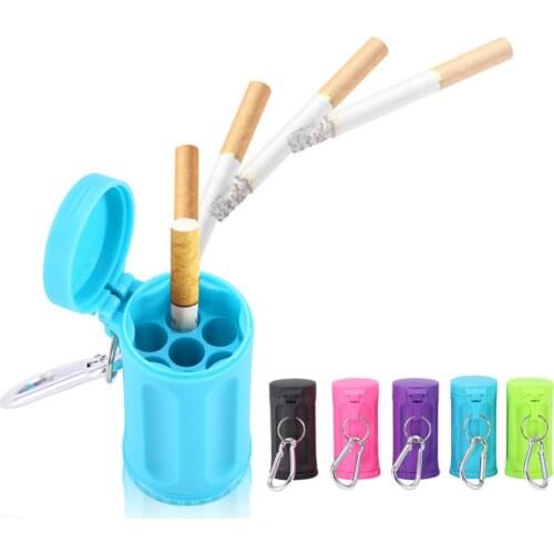 Durable Car Ashtray Portable with Cigarette Smoking Ash Holder Pocket Keychain Mini Ashtray Women Outdoor Beach Ashtray