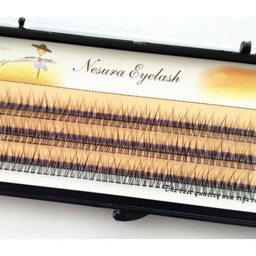 The latest Korean pop fishtail type Fashion dovetail fly eyelash Two long middle short plant grafting false eyelashes wholesale
