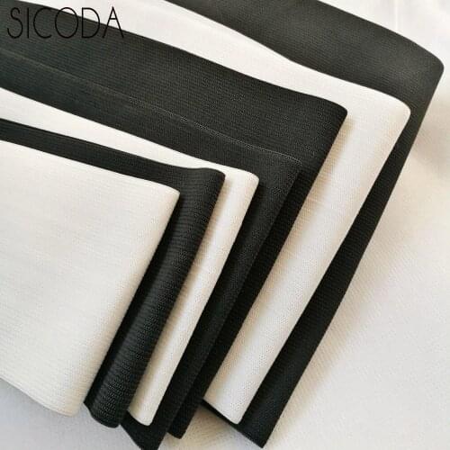 SICODA 5-25cm wide white/black DIY sewing elastic tapes Crochet belt elastic rubber band Corset belt making