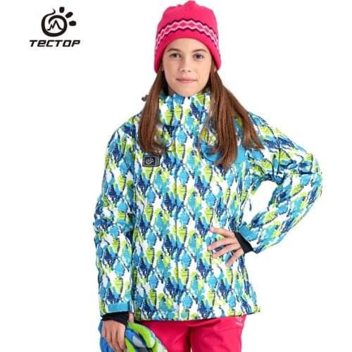 Tectop autumn winter boy girl childen outdoor Jackets thermal waterproof windproof keep warm Breathable Ski suit hiking camping