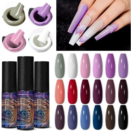 MARIOO 5ML Gel Nail Polish Color Series Glitter Gel UV Led Lamp Gel Varnish Soak Off Nail Art Gel Nail Polish With Top Base Coat