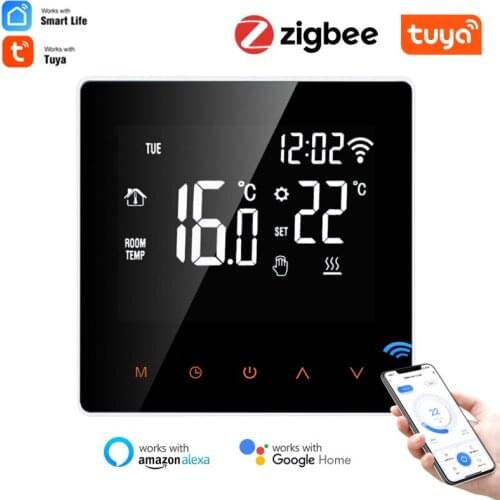 Tuya ZigBee Smart Thermostat Temperature Controller With LCD Display Touch Screen For Electric Floor Heating Water/Gas Boiler