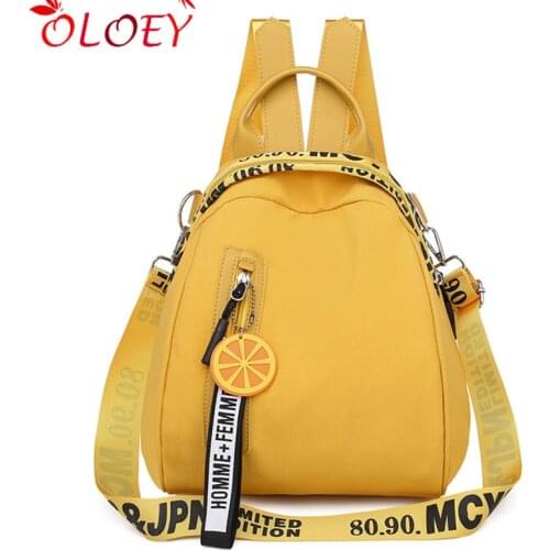 2020 Candy Color Oxford Backpack Lady Waterproof Nylon Bag Suitable for Teenage Girls High Quality Fashion Travel Fashion Backpa