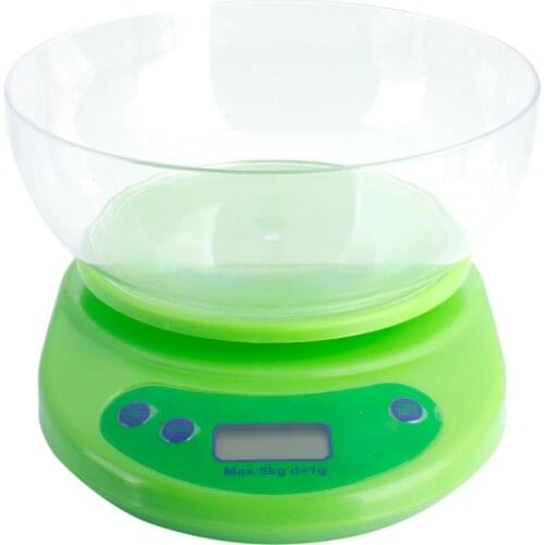 Green 5 KG Kitchen Scale 1 Gr Precision Weighing Plate Home Accessory Luxury 2021 Kitchen Aid