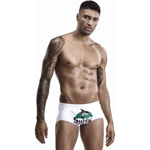 2 Colors Swimsuit Quickly Dry Close-fitting Comfortable Swimming Shorts Size M-2xl Boarding Men Briefs Digital Shark Printed