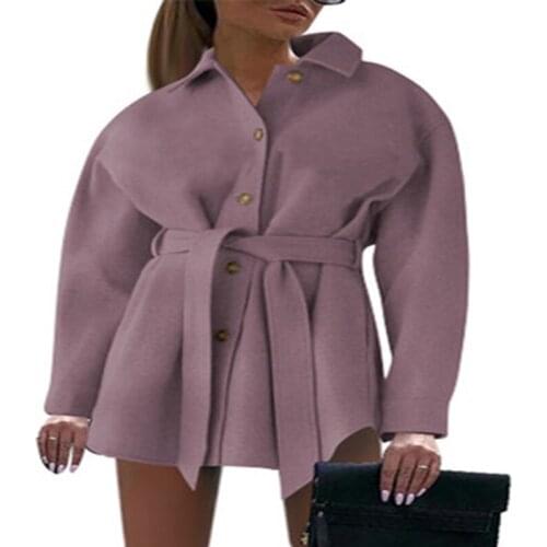 Womens Coat Jacket Autumn And Winter Cotton Long-sleeved Button Lace Casual Basic Slim Fit Solid Office Ladies Jacket Chic Top