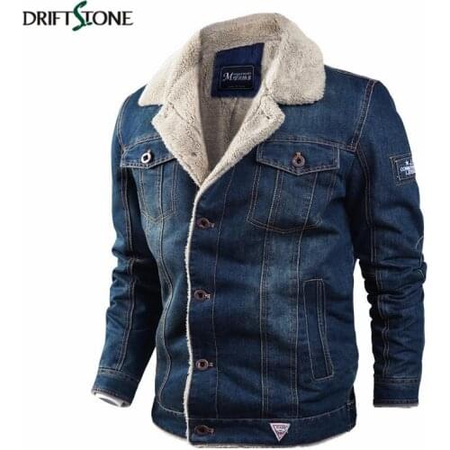 Winter Warm Fleece Tactical Denim Jackets Men Bomber Pilot Army Military Jackets Winter Cotton Motorcycle Jean Overcoats