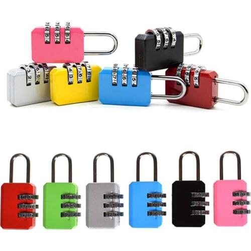 6 Colors 3 Digit Dial Code Number Password Combination Lock Small Portable Travel Luggage Zipper Bag Padlock Suitcase Bag Lock