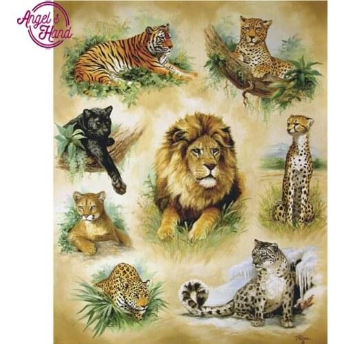 Full Drill Square Diamond 5D DIY Diamond Painting"Animal cats family"Diamond Embroidery Cross Stitch Rhinestone Mosaic Painting