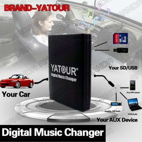 YATOUR CAR ADAPTER AUX MP3 SD USB MUSIC CD CHANGER CONNECTOR FOR NISSAN Pathfinder Primera Qashqai Teana Tiida X-Trail RADIOS